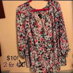 💥LAST CHANCE💥 2/$10 Sheer Plus Size Blouse